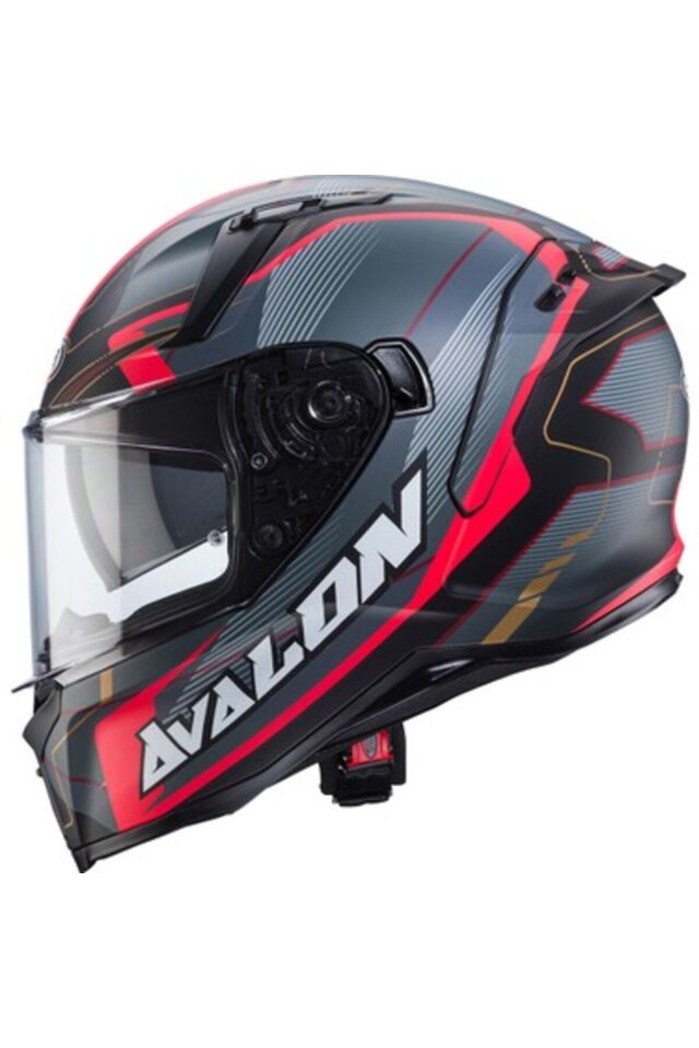 Avalon X Optic Mat Kırmızı Motorcu Kaskı Güneş Vizörlü XL - Kırmızı