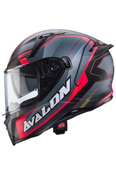Avalon X Optic Mat Kırmızı Motorcu Kaskı Güneş Vizörlü Kırmızı - XS