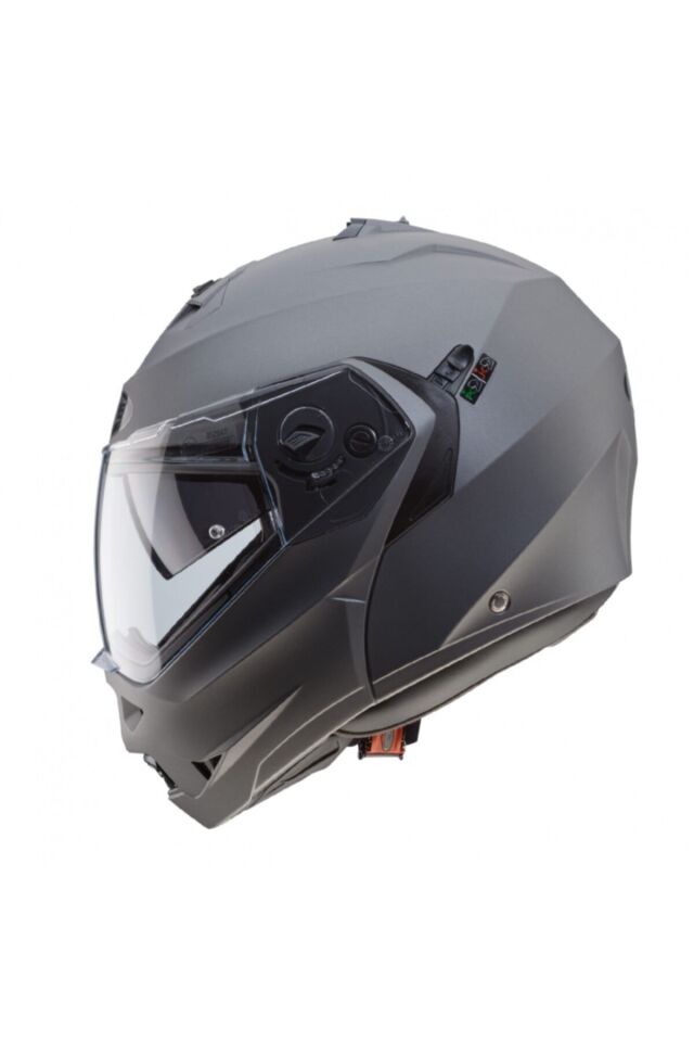 Duke 2 Gun Metal Mat Gri Açılır Motosiklet Kaskı Pinlock Gri - M