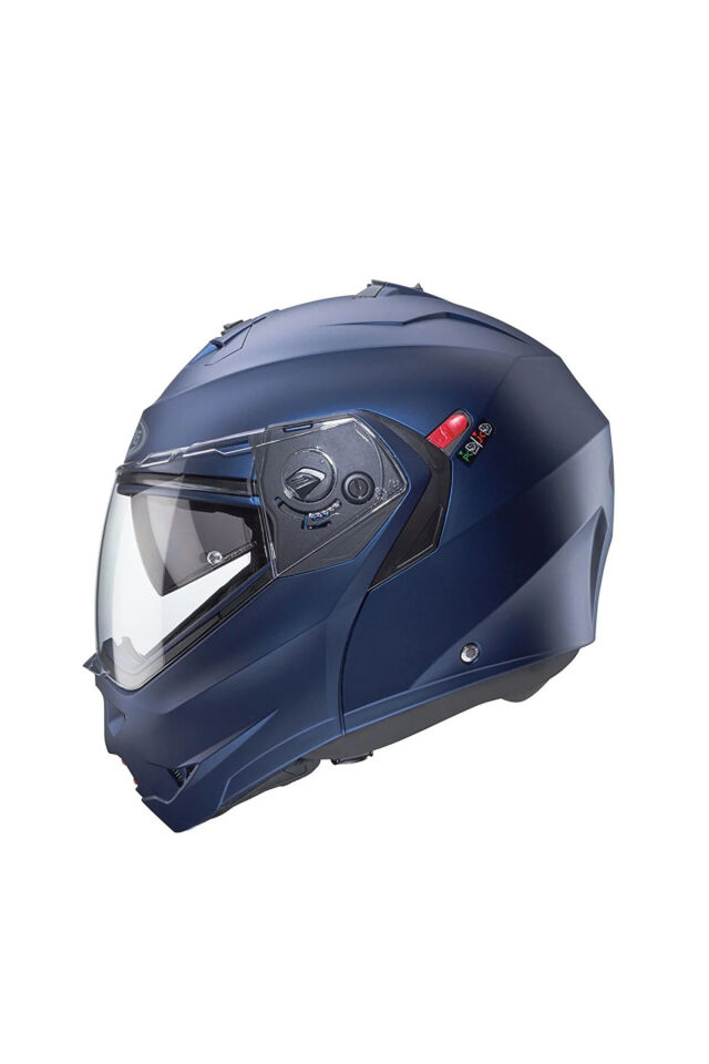Duke X Matt Blue Motosiklet Kaskı Çeneden Açılır (YENİ MODEL) Mavi - L