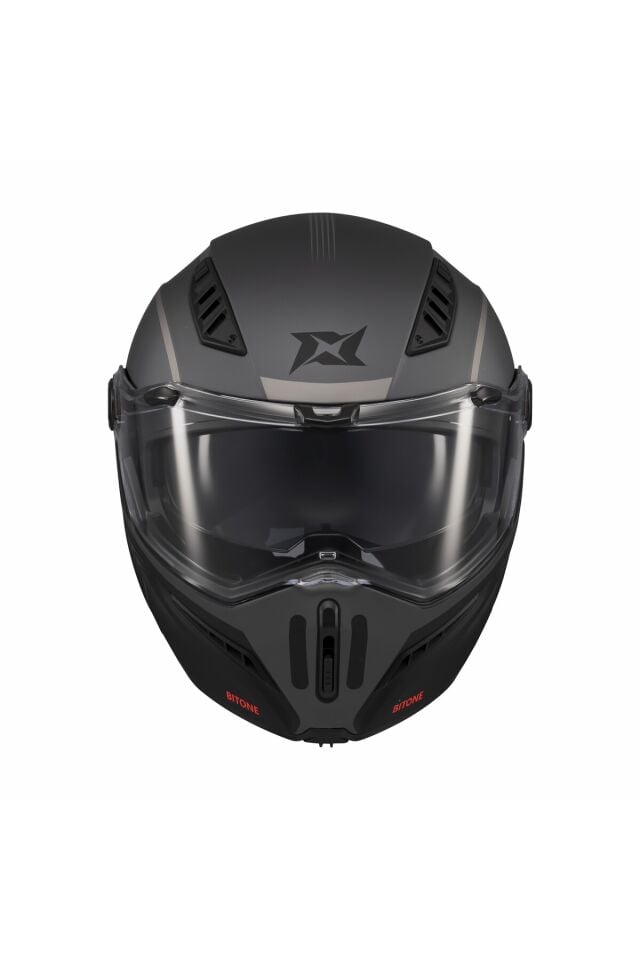 Ghostfighter SV Bitone C12 Dark Grey Motosiklet Çene Açılır Kask
