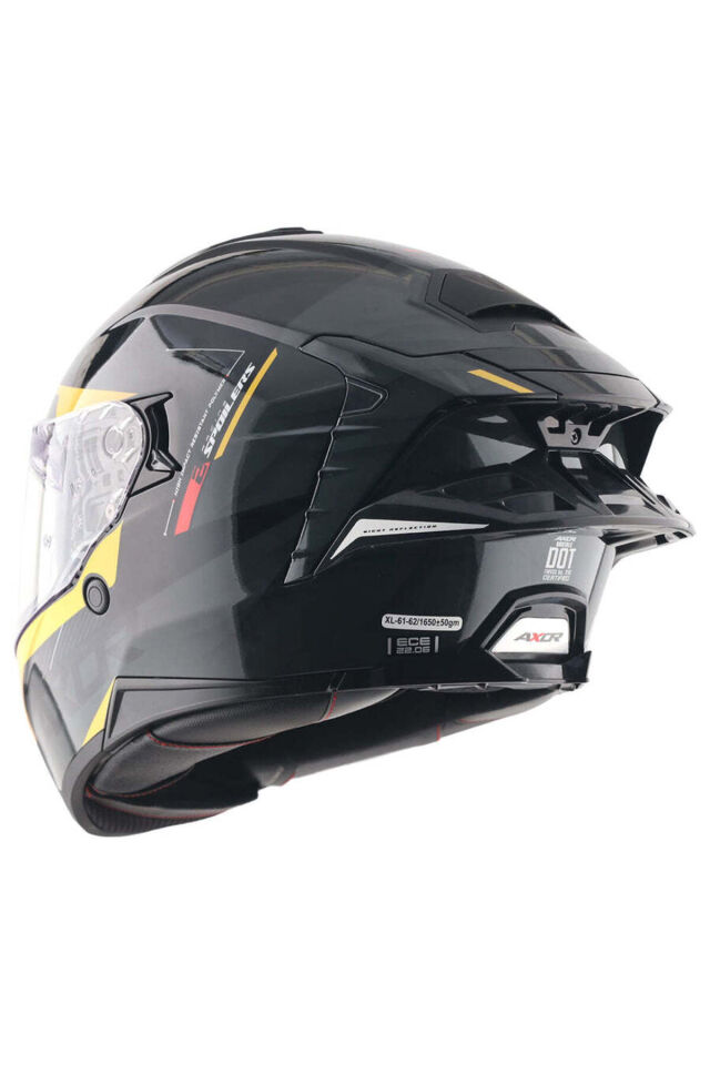 BRUTALE KRYPTIC FULL FACE PARLAK SİYAH SARI XL