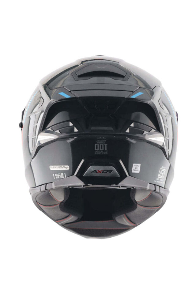 BRUTALE KRYPTIC FULL FACE PARLAK SİYAH MAVİ 2XL