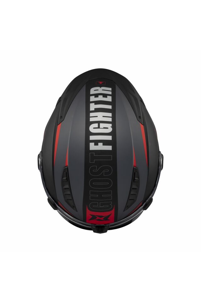 Ghostfighter SV Maniac B5 Black Red Motosiklet Çene Açılır Kask