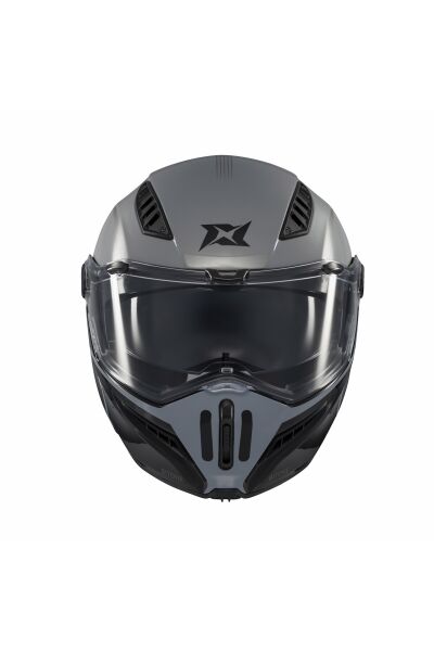 Ghostfighter SV Bitone C2 Gri Motosiklet Çene Açılır Kaskı Gri - L