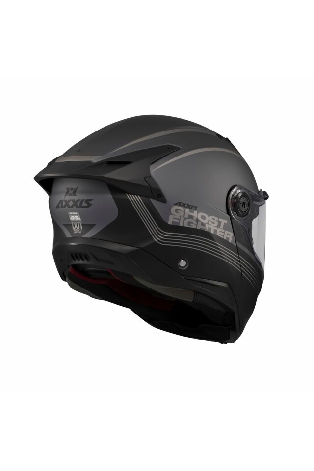 Ghostfighter SV Bitone C12 Dark Grey Motosiklet Çene Açılır Kask Gri - S