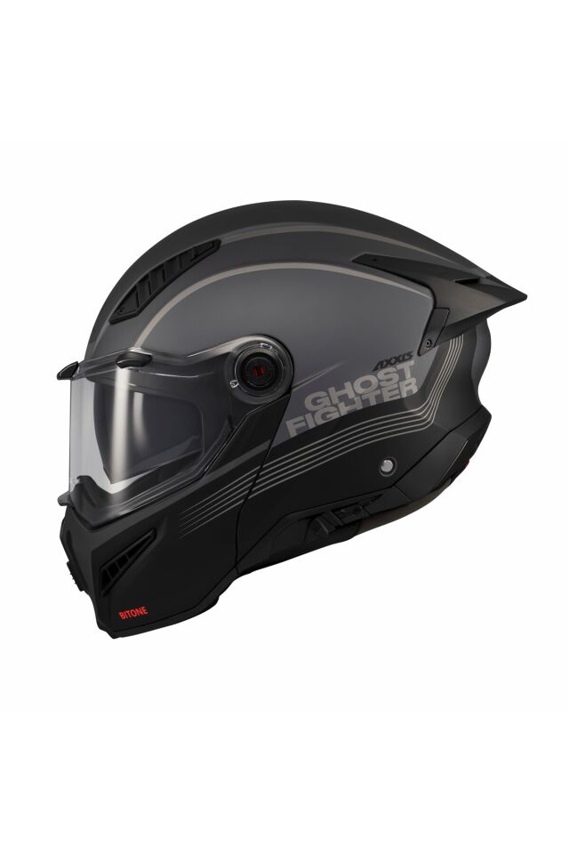 Ghostfighter SV Bitone C12 Dark Grey Motosiklet Çene Açılır Kask Gri - S
