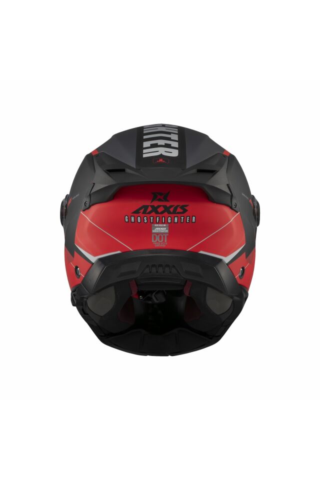 Ghostfighter SV Maniac B5 Black Red Motosiklet Çene Açılır Kask ÇOK RENKLİ - L