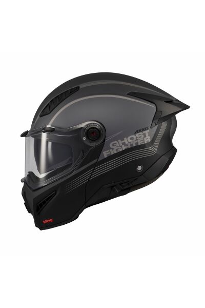 Ghostfighter SV Bitone C12 Dark Grey Motosiklet Çene Açılır Kask Gri - L