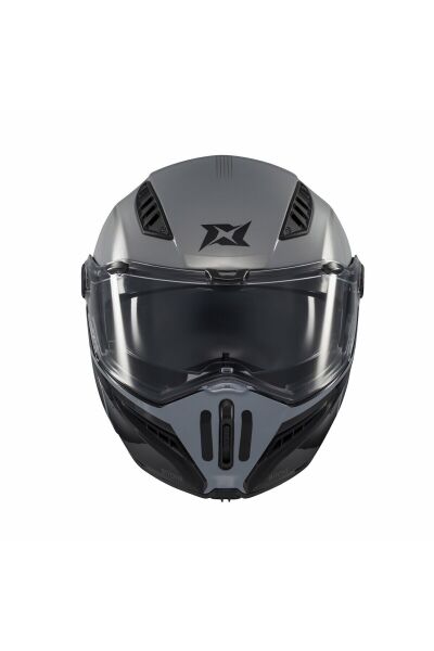 Ghostfighter SV Bitone C2 Gri Motosiklet Çene Açılır Kaskı Gri - XL