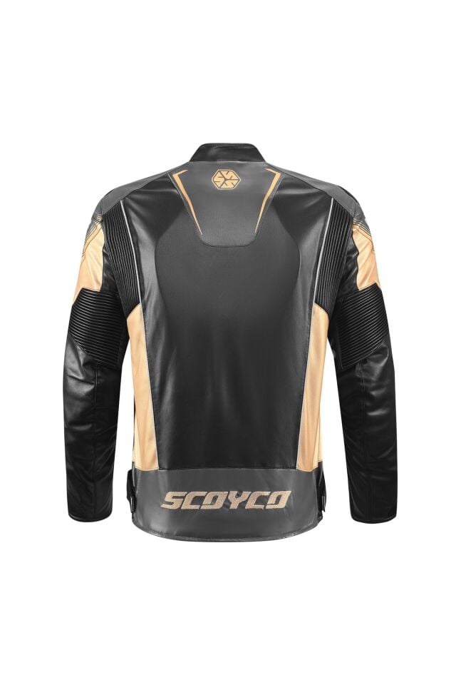 JK187 4 MEVSİM DERİ MONT BLACK-GOLD 2XL