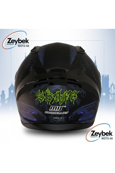 M-801 Snake Full Face Fiber Motosiklet Kaskı Güneş Vizörlü XL