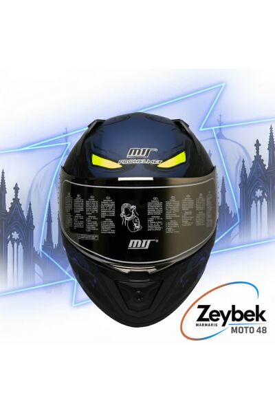M-801 Snake Full Face Fiber Motosiklet Kaskı Güneş Vizörlü XL