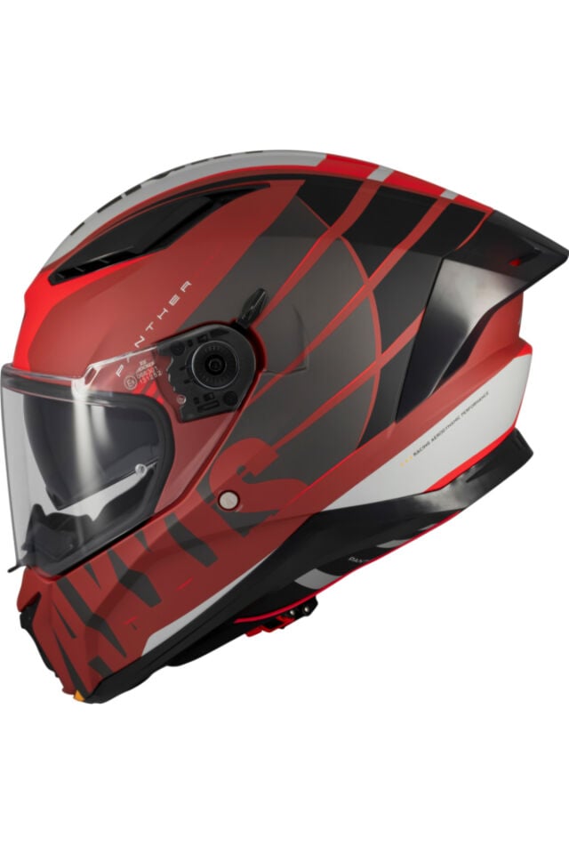 AXXIS Panther Sv Mat-Red C5 Full Face Güneş Vizörlü ECE 22.06R Motor Kaskı