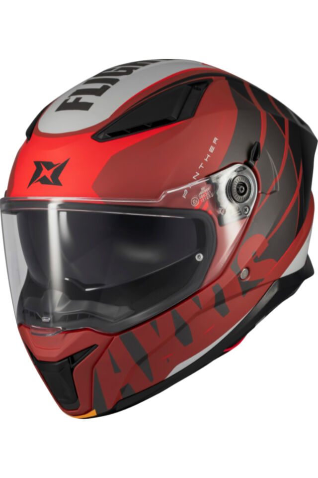 AXXIS Panther Sv Mat-Red C5 Full Face Güneş Vizörlü ECE 22.06R Motor Kaskı ÇOK RENKLİ - L