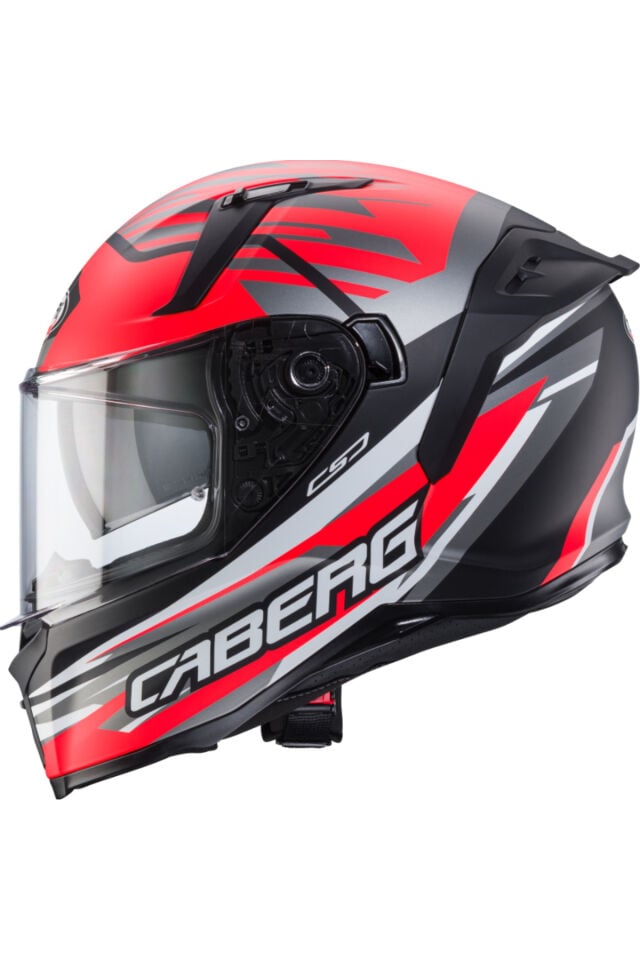 CABERG Avalon X Kira Full Face Güneş Vizörlü Siyah-Kırmızı Kask
