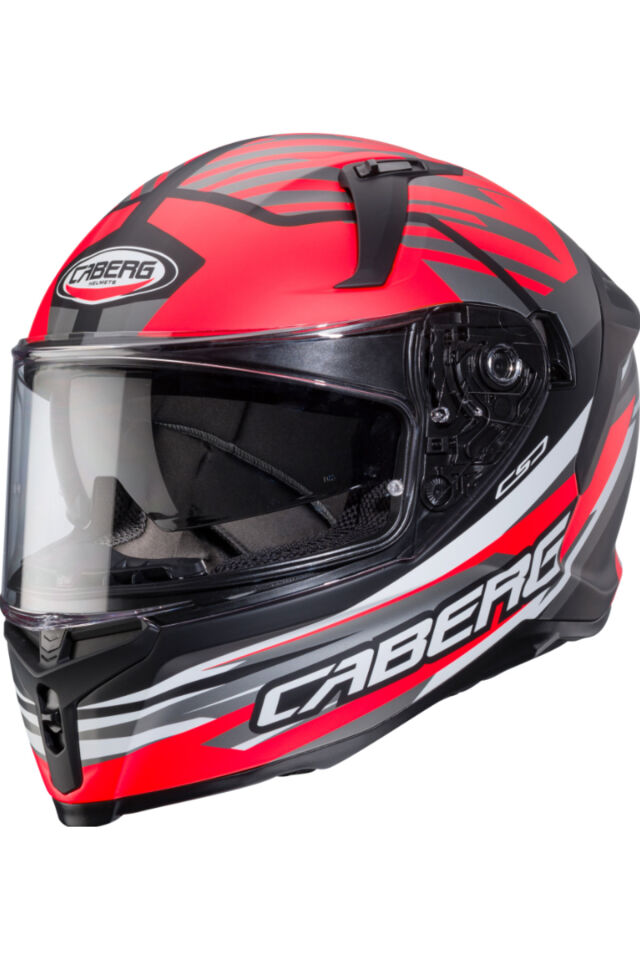 CABERG Avalon X Kira Full Face Güneş Vizörlü Siyah-Kırmızı Kask XL - ÇOK RENKLİ