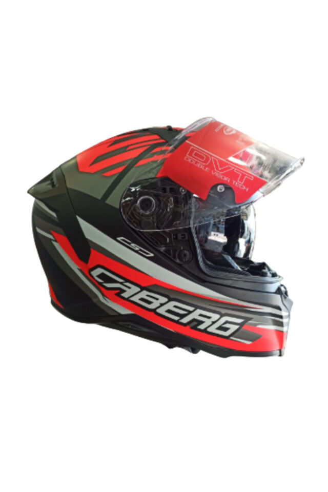 CABERG Avalon X Kira Full Face Güneş Vizörlü Siyah-Kırmızı Kask XL - ÇOK RENKLİ