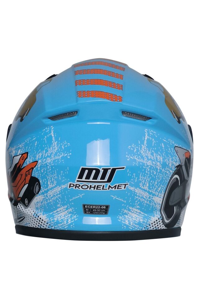 MTS M-201 FULL FACE ÇOCUK KASK BLUE M
