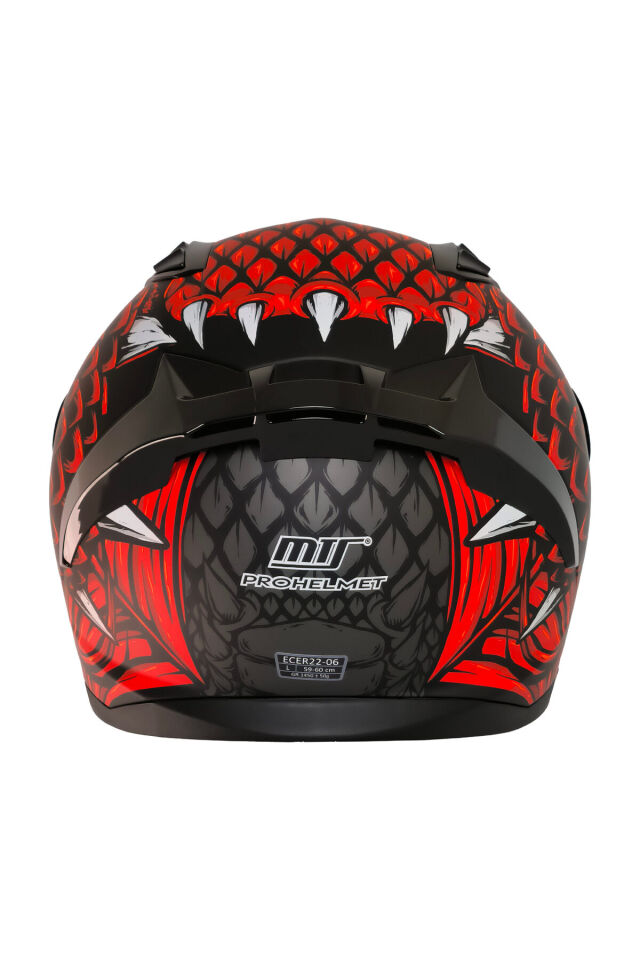 PRO HELMETS M-801 SNAKE DRAGLAX RED FULL FACE MOTOSİKLET KASKI 2XL