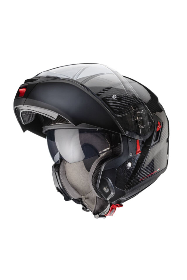 CABERG Levo X Carbon Güneş Vizörlü Çene Açılır Motorcu Kaskı L - Siyah