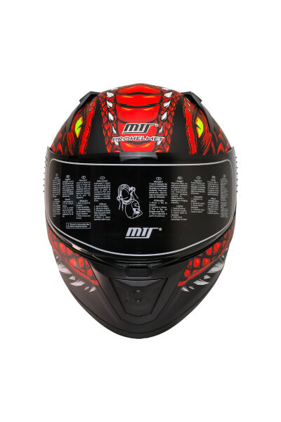 PRO HELMETS M-801 SNAKE DRAGLAX RED FULL FACE MOTOSİKLET KASKI XL