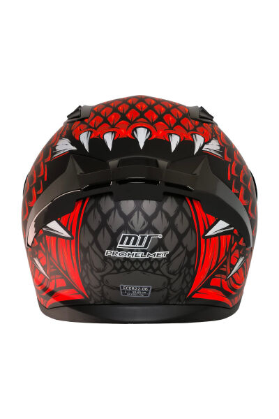 PRO HELMETS M-801 SNAKE DRAGLAX RED FULL FACE MOTOSİKLET KASKI XL