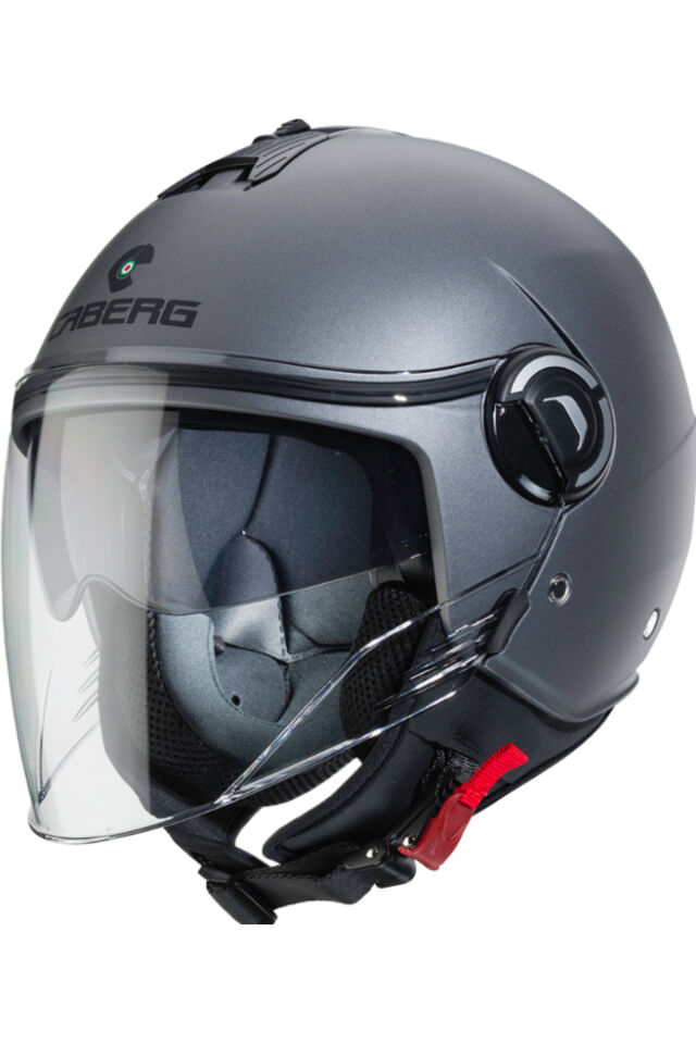 CABERG Riviera V4 Metalik Gri Güneş Vizörlü Yarım Açık Kask Gri - XL