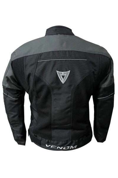 VENOM CEKET DYNAMIC SİYAH GRİ MOTOSİKLET MONTU 4XL