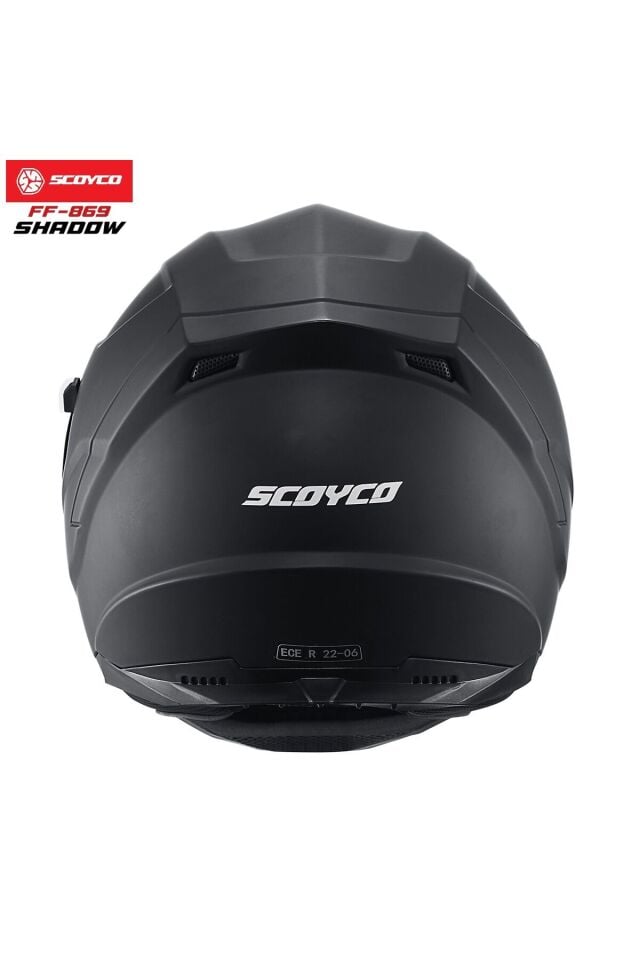 SHADOW Full Face Kask FF-869 – Güneş Vizörlü, DOT/CE Onaylı, Intercom Uyumlu