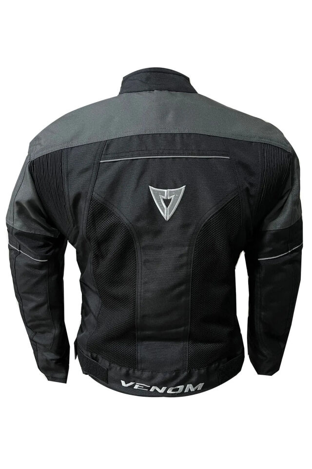 VENOM CEKET DYNAMIC SİYAH GRİ MOTOSİKLET MONTU 5XL