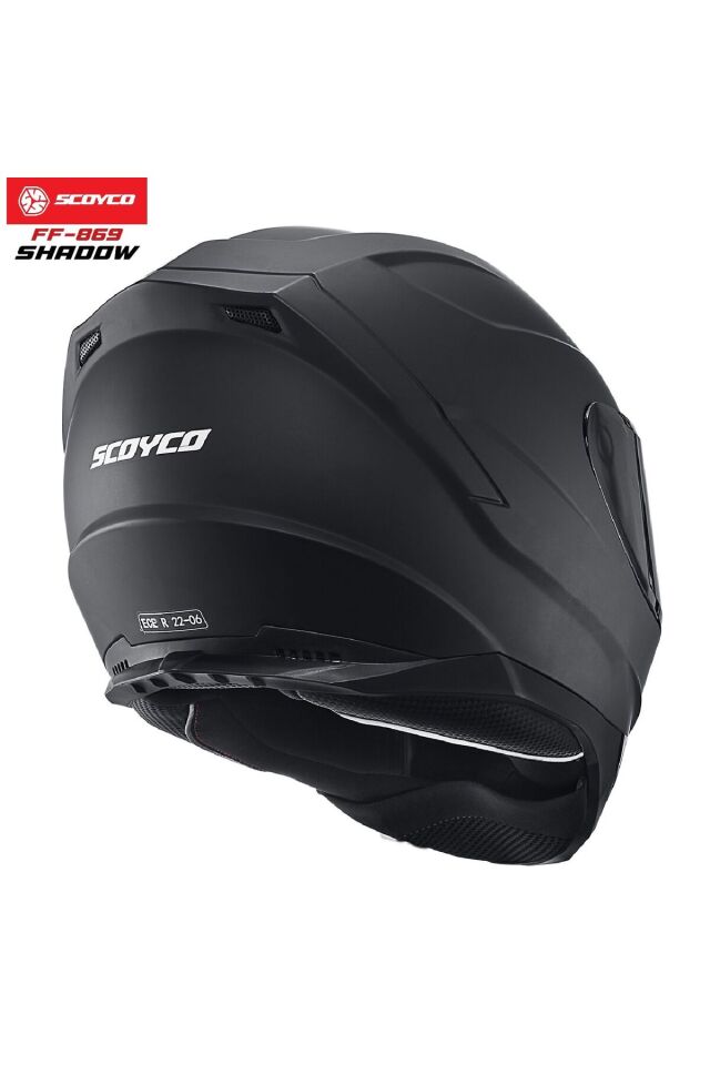 SHADOW Full Face Kask FF-869 – Güneş Vizörlü, DOT/CE Onaylı, Intercom Uyumlu XL