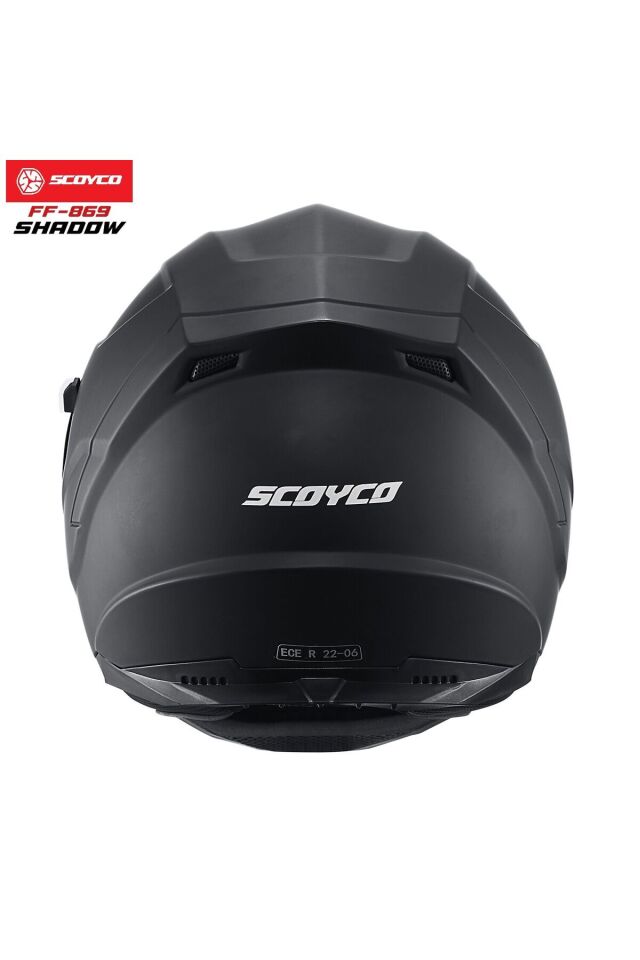 SHADOW Full Face Kask FF-869 – Güneş Vizörlü, DOT/CE Onaylı, Intercom Uyumlu XL