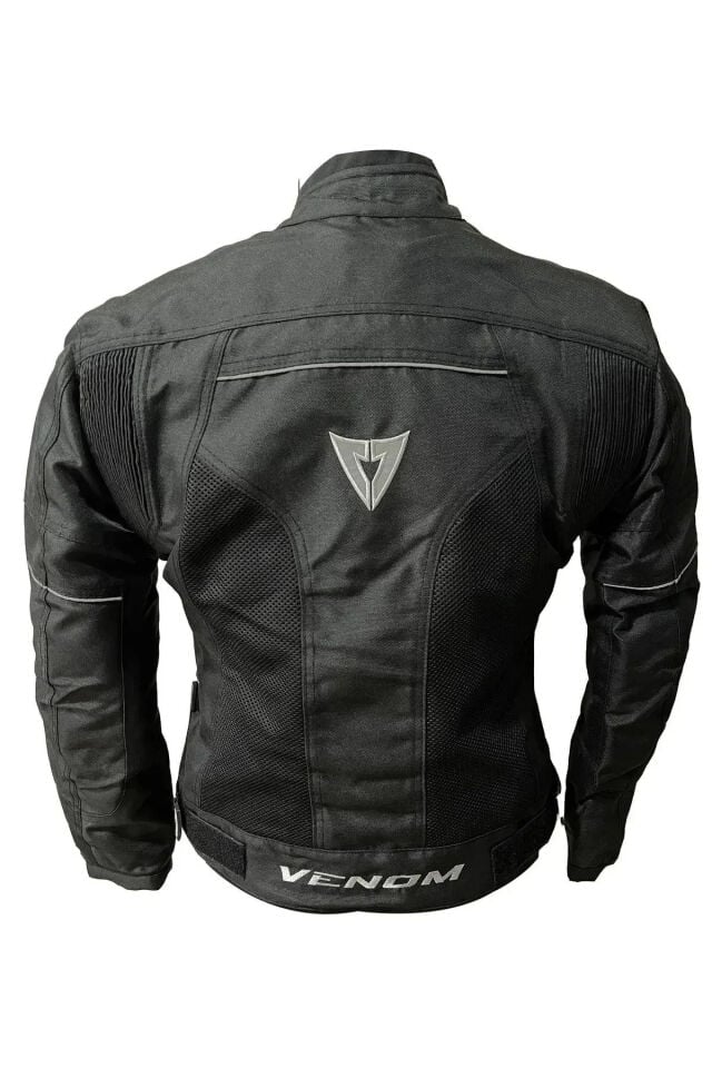 VENOM Dynamic Motosiklet Ceketi 4 Mevsim Siyah (KADIN)
