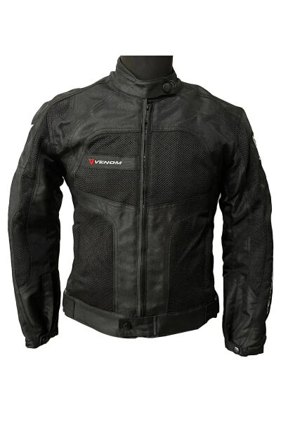 VENOM Dynamic Motosiklet Ceketi 4 Mevsim Siyah (KADIN) XL