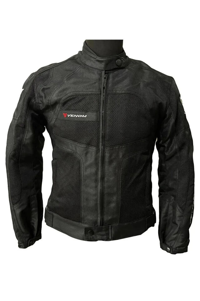 VENOM Dynamic Motosiklet Ceketi 4 Mevsim Siyah (KADIN) S