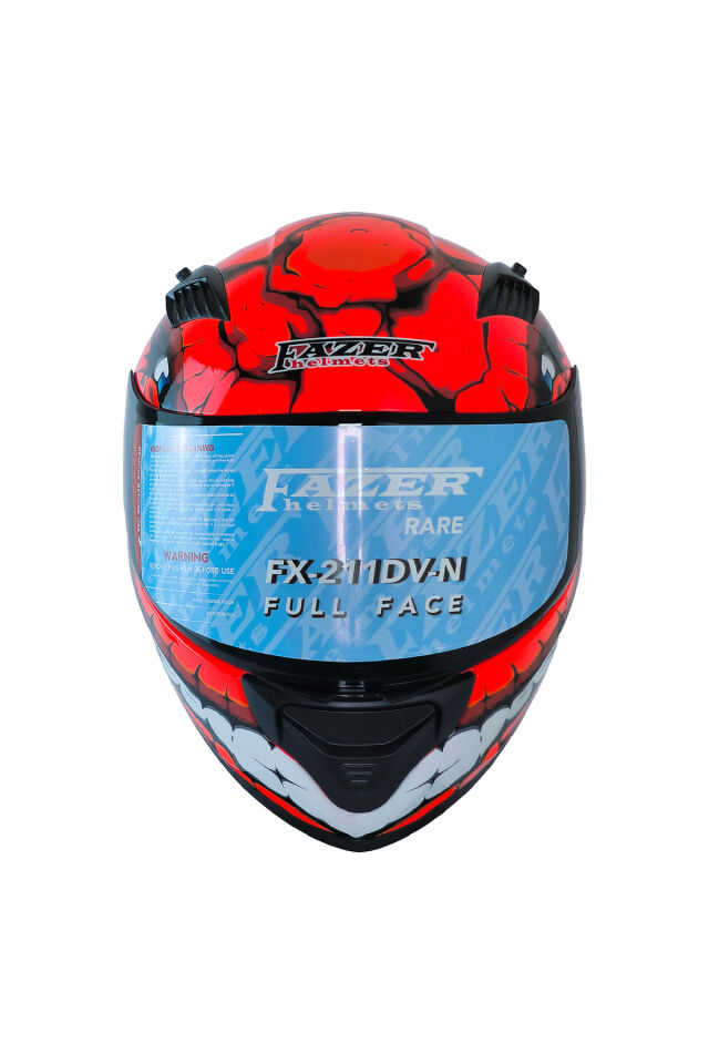 FAZER FX-211 FANTASTIC RED FULL FACE MOTOSİKLET KASKI XL