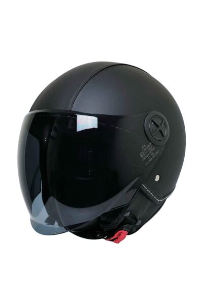 FX-101 LEATHER YARIM KASK DERİ KAPLAMALI MODEL