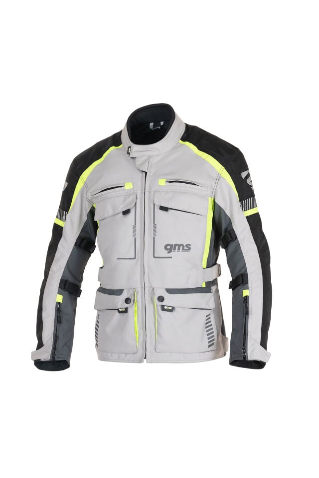 EVERES  3’ü 1 Arada Korumalı Motosiklet Montu Gri Neon Sarı – Su ve Rüzgar Geçirmez