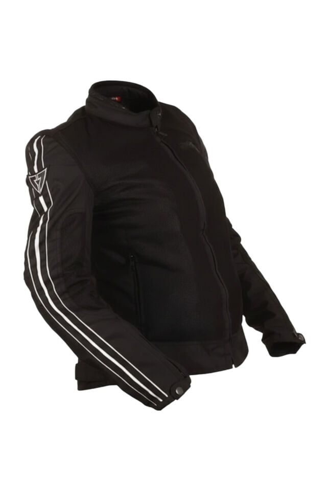VENOM Motosiklet Kadın Montu Yazlık Jessy Fileli Black Motorcu Mont XS