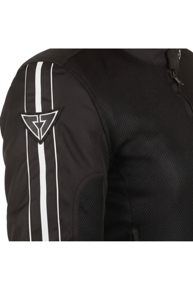 VENOM Motosiklet Kadın Montu Yazlık Jessy Fileli Black Motorcu Mont XS