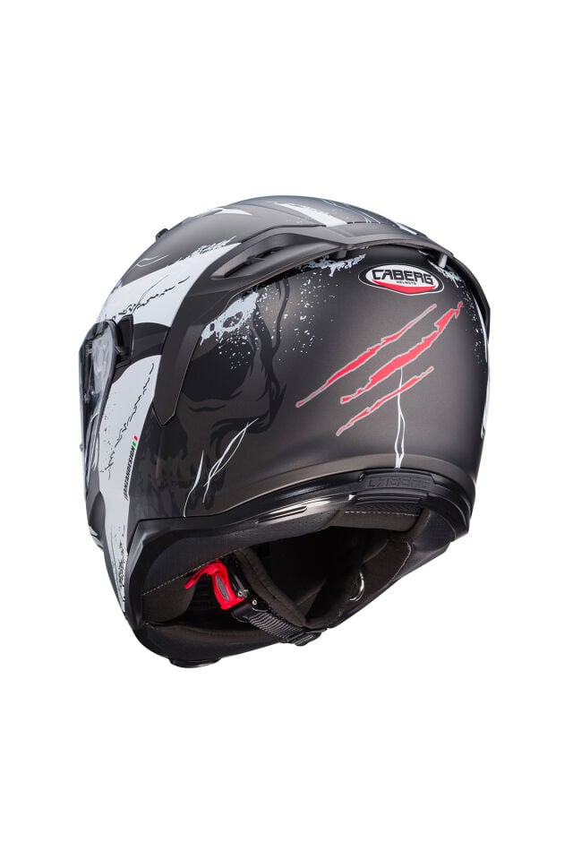 Avalon X punk Kapalı Motosiklet Kaskı MAT GREY-WHITE-RED - L