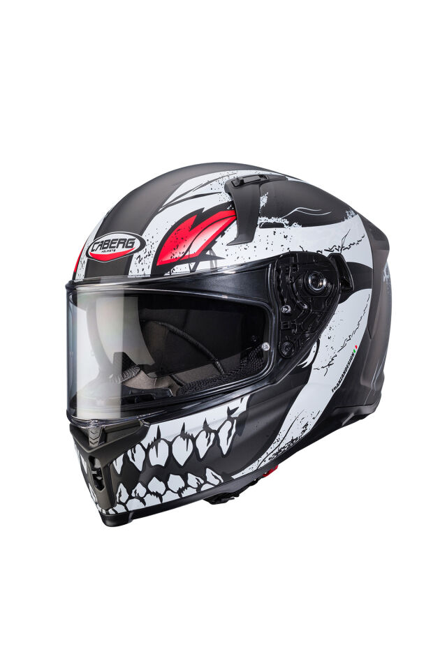 Avalon X punk Kapalı Motosiklet Kaskı XL - MAT GREY-WHITE-RED