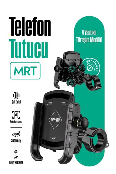 MRT MOTOSİKLET TELEFON TUTUCU TİTREŞİM MODÜLLÜ (GİDON VE AYNA BAĞLANTI APARATI)