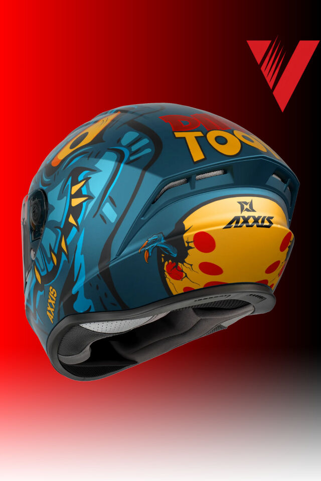 DRAKEN S DINOTOON C7 MATT BLUE 2XL - MATT BLUE