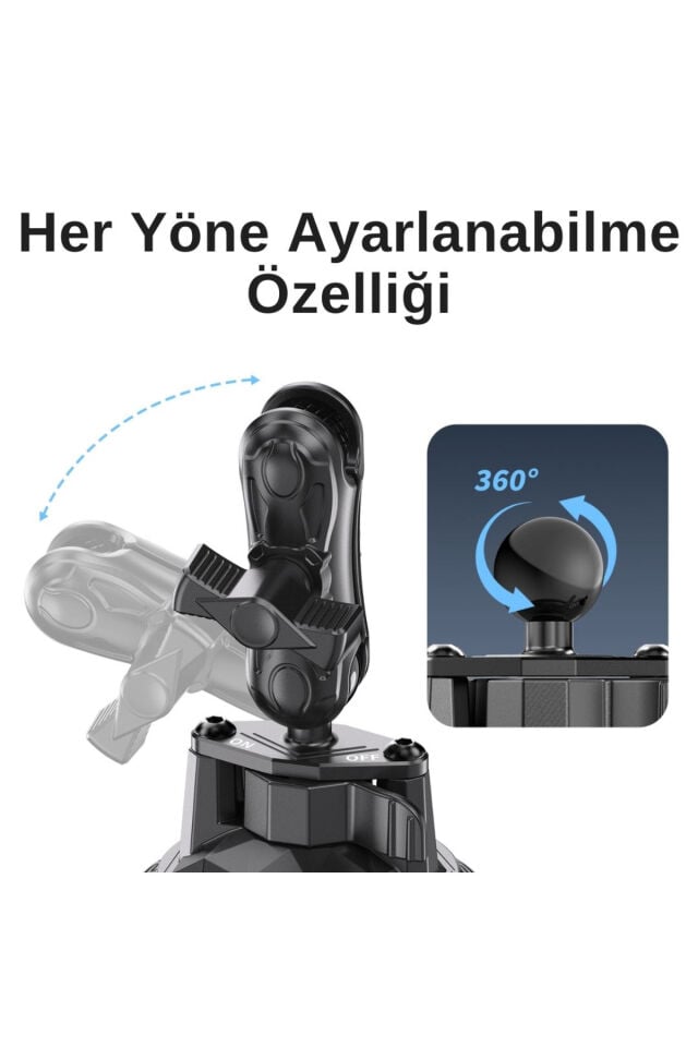 DJI360 INSTA360 X5-4-3-2 uyumlu Araç Vantuzlu Bağlantı Adaptörü (25mm Toplu)