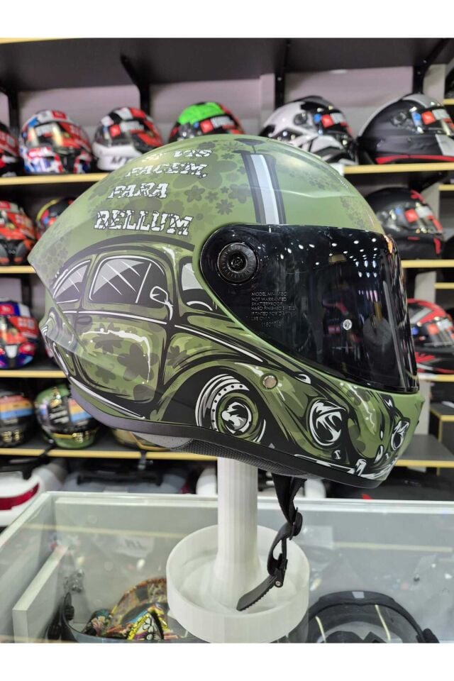 DRAKEN S IRON PEACE C6 MAT GREEN KAPALI KASK