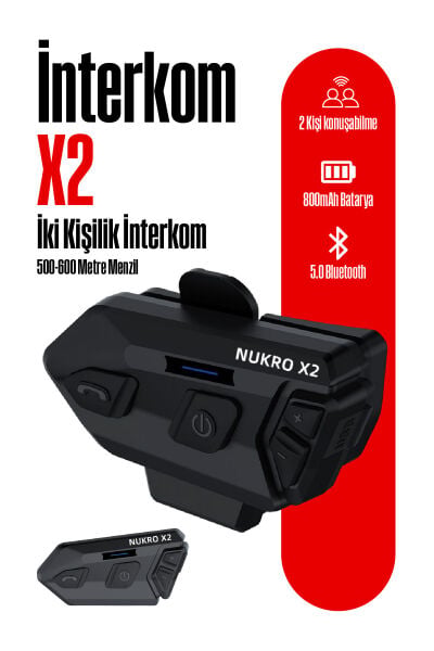 NUKRO X2 BLUETOOTH INTERCOM SETİ