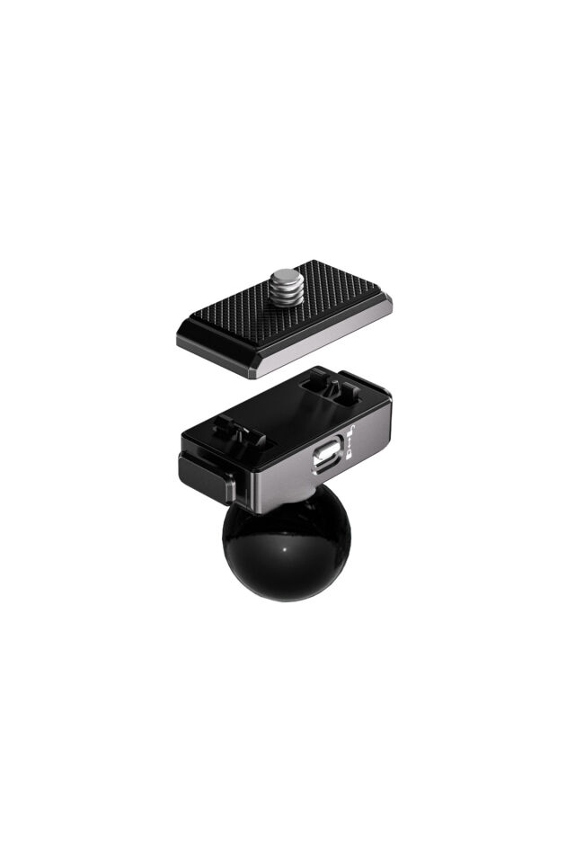 QUICKDOCK QDX5-BC Manyetik ve Kilitli Aksiyon Kamera Montaj Adaptörü 1/4 Dişli – 25mm Toplu Mafsal Uyumlu – Değiştirilebilir Aksiyon Kamera Bağlantılı