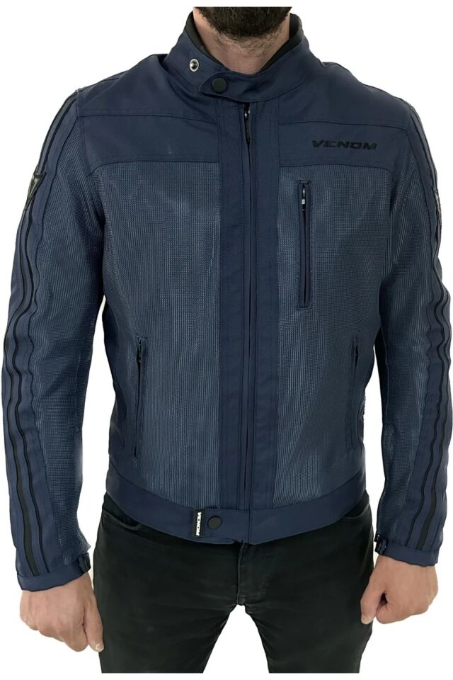 Compas Yazlık Lacivert Motosiklet Montu 4XL